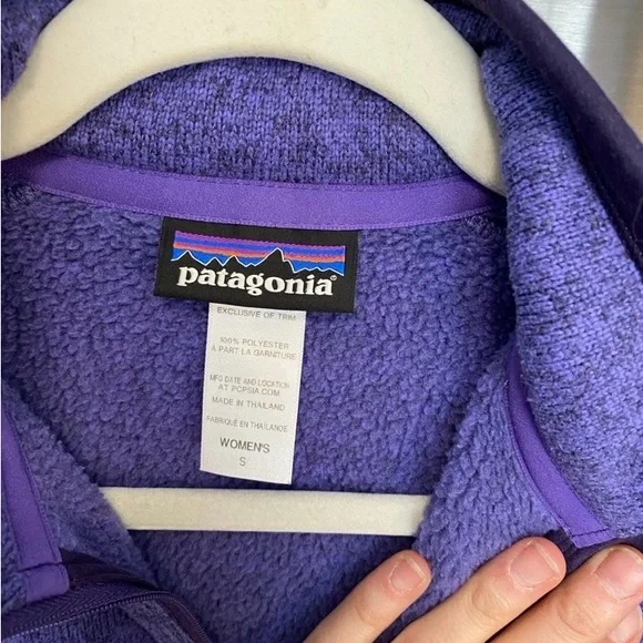 Purple Patagonia 1/4 zip Better Sweater size small. - Picture 4 of 6